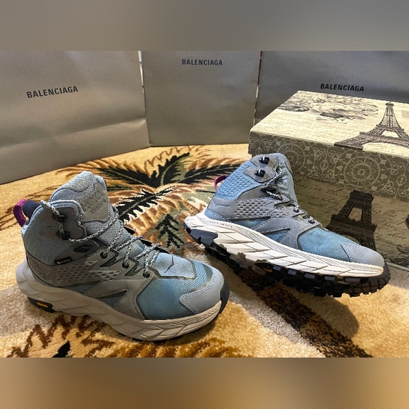 Hoka One One Anacapa Gore-Tex Mid Vibram Hiking Boots Shoes Blue Size 7.5 - Picture 5 of 15